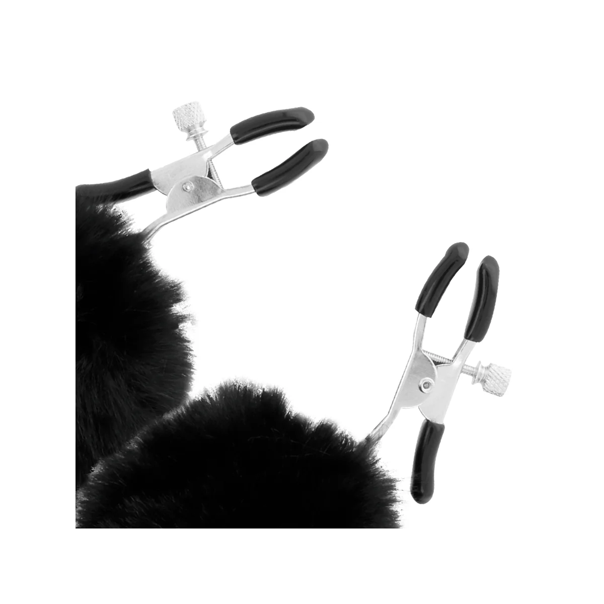 Nippelklammern mit Pom Poms 1 von Darkness Sensations kaufen | Fesselliebe