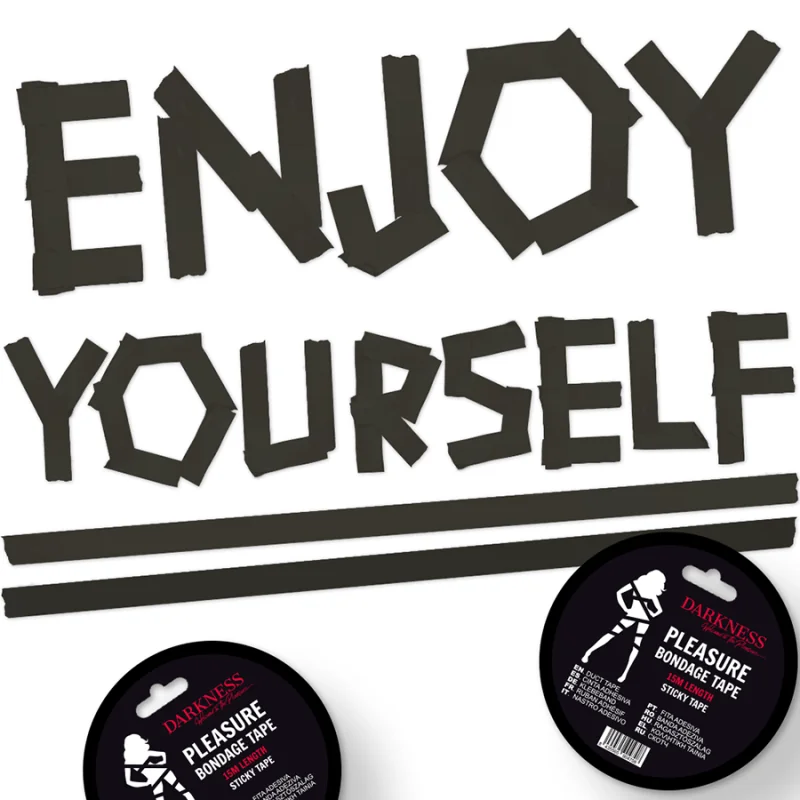 Klebendes Schwarzes Bondageband 15m von Darkness Bondage kaufen | Fesselliebe 2