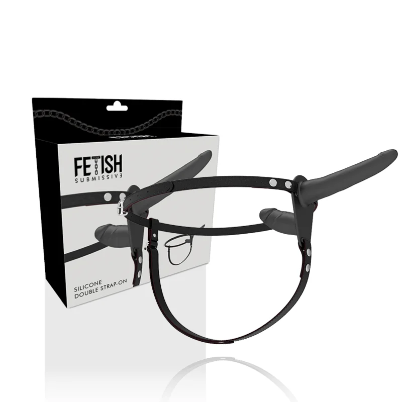 Doppelte Penetration Schwarz von Fetish Submissive Harness kaufen | Fesselliebe 2