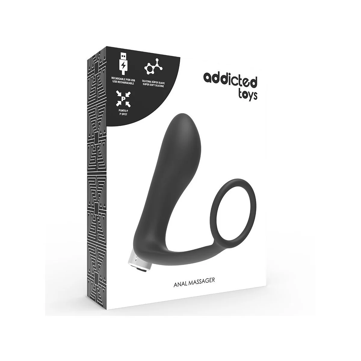 Prostatischer Vibrator wiederaufladbar. Modell 1 - Schwarz von Addicted Toys kaufen | Fesselliebe