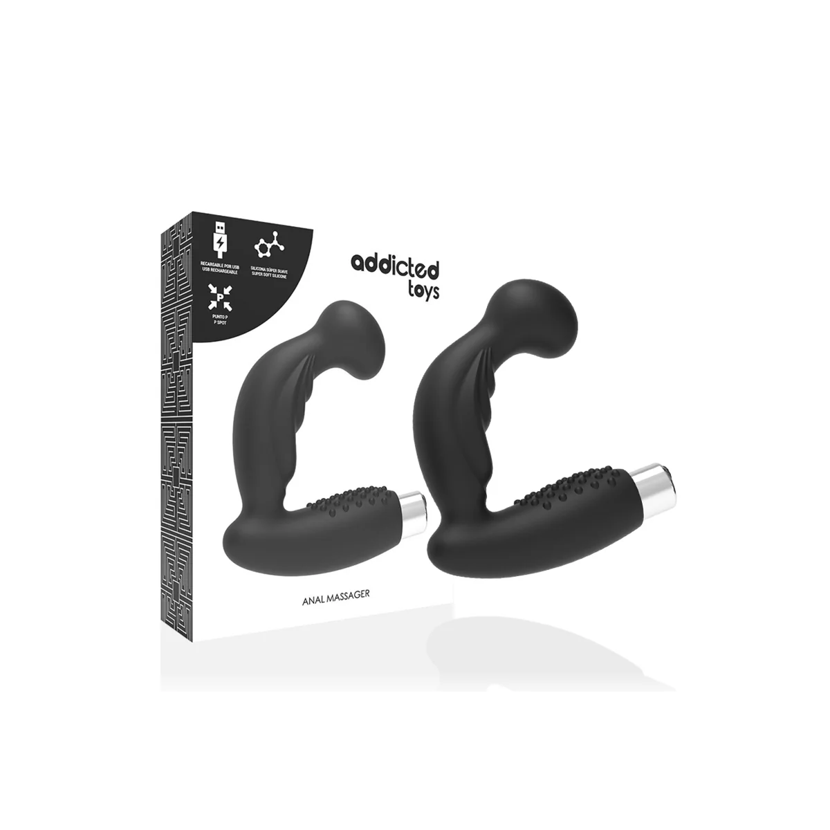 Prostatischer Vibrator wiederaufladbar. Modell 3 - Schwarz von Addicted Toys kaufen | Fesselliebe