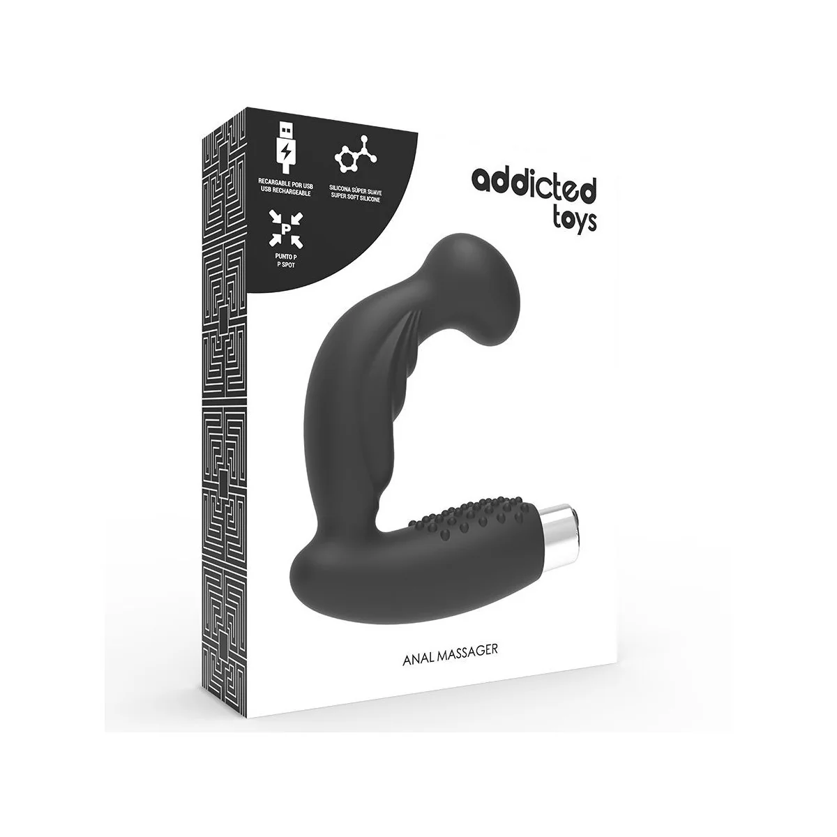 Prostatischer Vibrator wiederaufladbar. Modell 3 - Schwarz von Addicted Toys kaufen | Fesselliebe