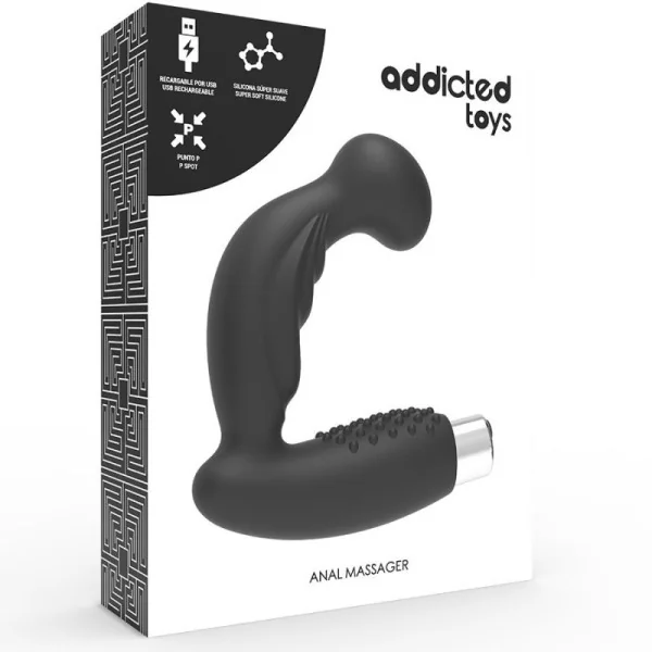 Prostatischer Vibrator wiederaufladbar. Modell 3 - Schwarz von Addicted Toys kaufen | Fesselliebe