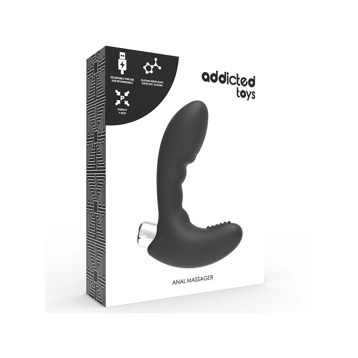 Prostatischer Vibrator wiederaufladbar. Modell 4 - Schwarz von Addicted Toys kaufen | Fesselliebe