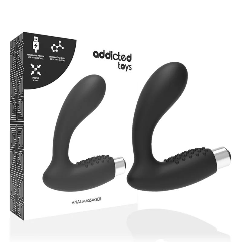 Prostatischer Vibrator wiederaufladbar. Modell 5 - Schwarz von Addicted Toys kaufen | Fesselliebe