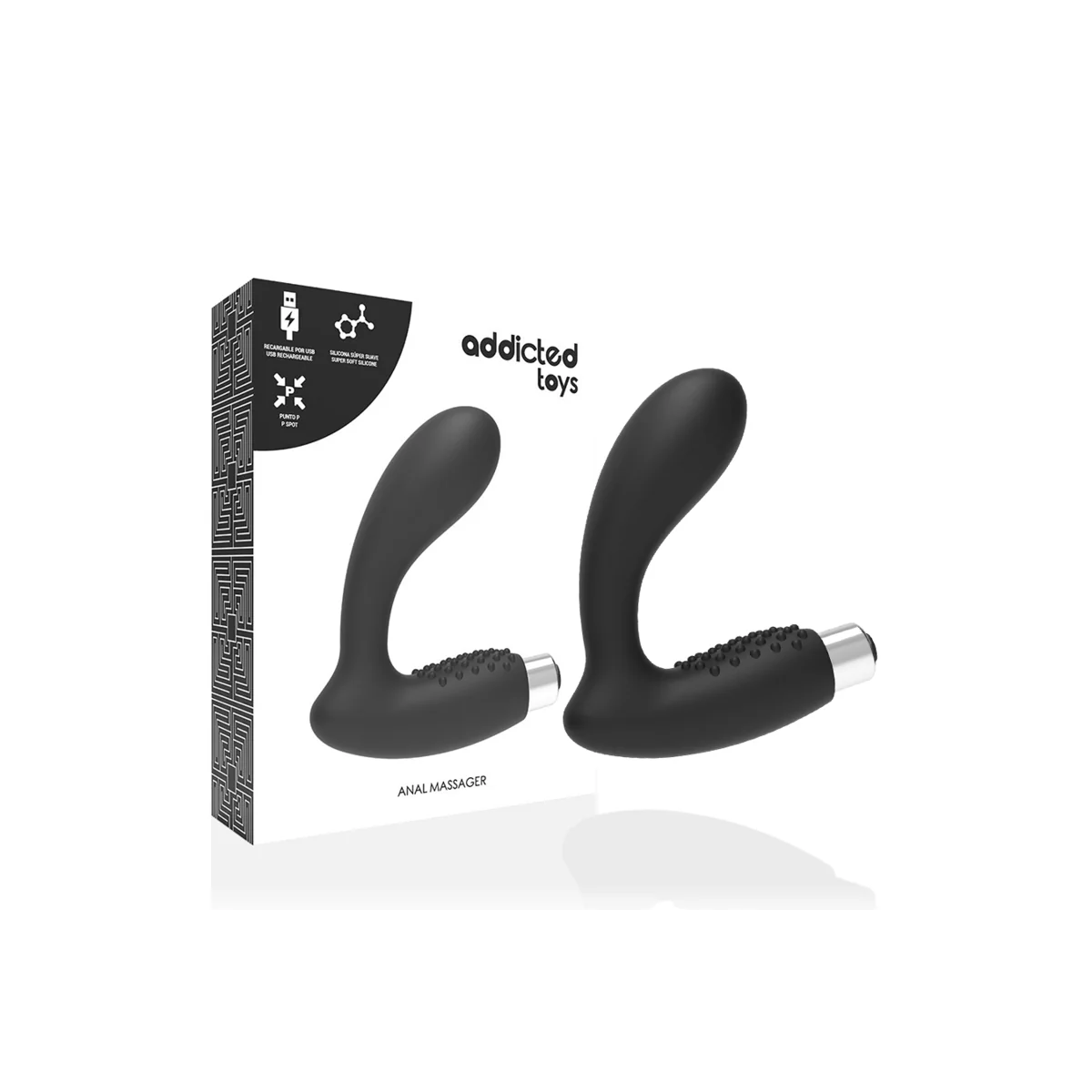 Prostatischer Vibrator wiederaufladbar. Modell 5 - Schwarz von Addicted Toys kaufen | Fesselliebe
