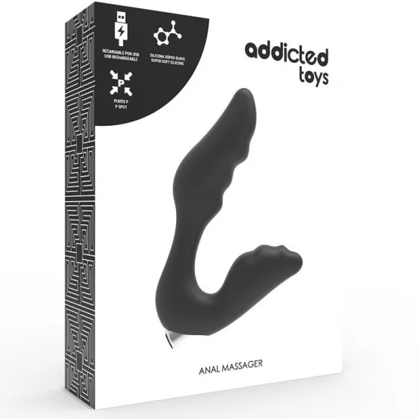 Prostatischer Vibrator wiederaufladbar. Modell 6 - Schwarz von Addicted Toys kaufen | Fesselliebe