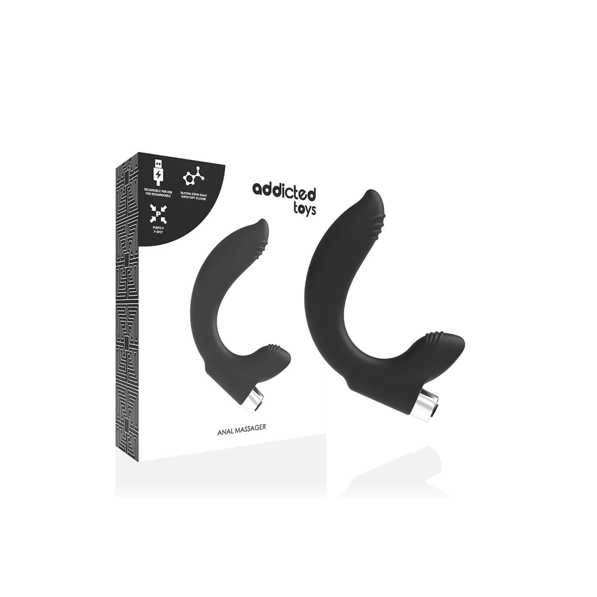Prostatischer Vibrator wiederaufladbar. Modell 7 - Schwarz von Addicted Toys kaufen | Fesselliebe