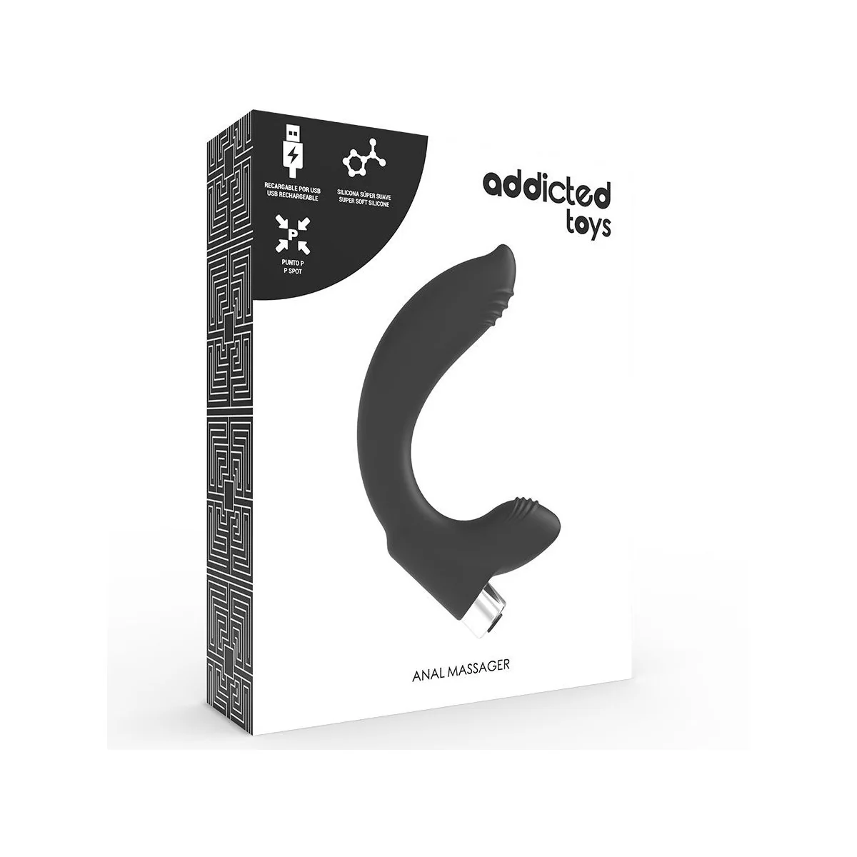 Prostatischer Vibrator wiederaufladbar. Modell 7 - Schwarz von Addicted Toys kaufen | Fesselliebe