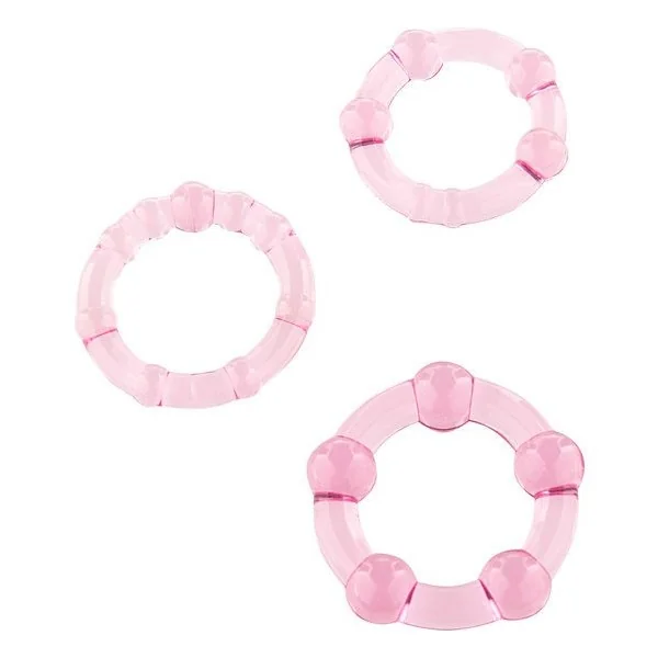 Set aus Drei Rosa Penisringen von Seven Creations kaufen | Fesselliebe