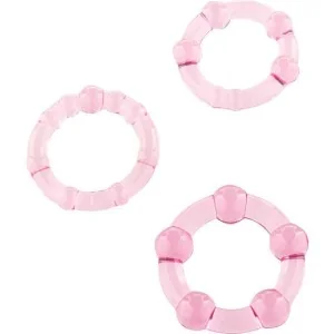 Set aus Drei Rosa Penisringen von Seven Creations kaufen | Fesselliebe