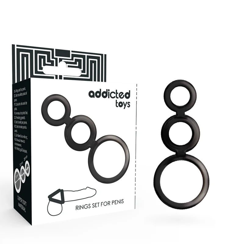 Ringset für Penis - Geruchert von Addicted Toys kaufen | Fesselliebe