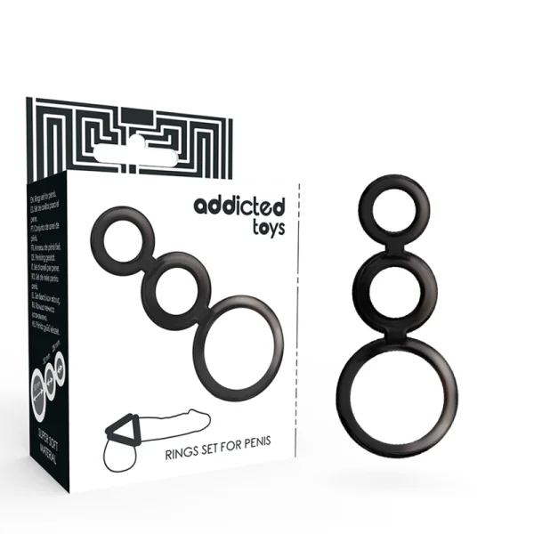 Ringset für Penis - Geruchert von Addicted Toys kaufen | Fesselliebe