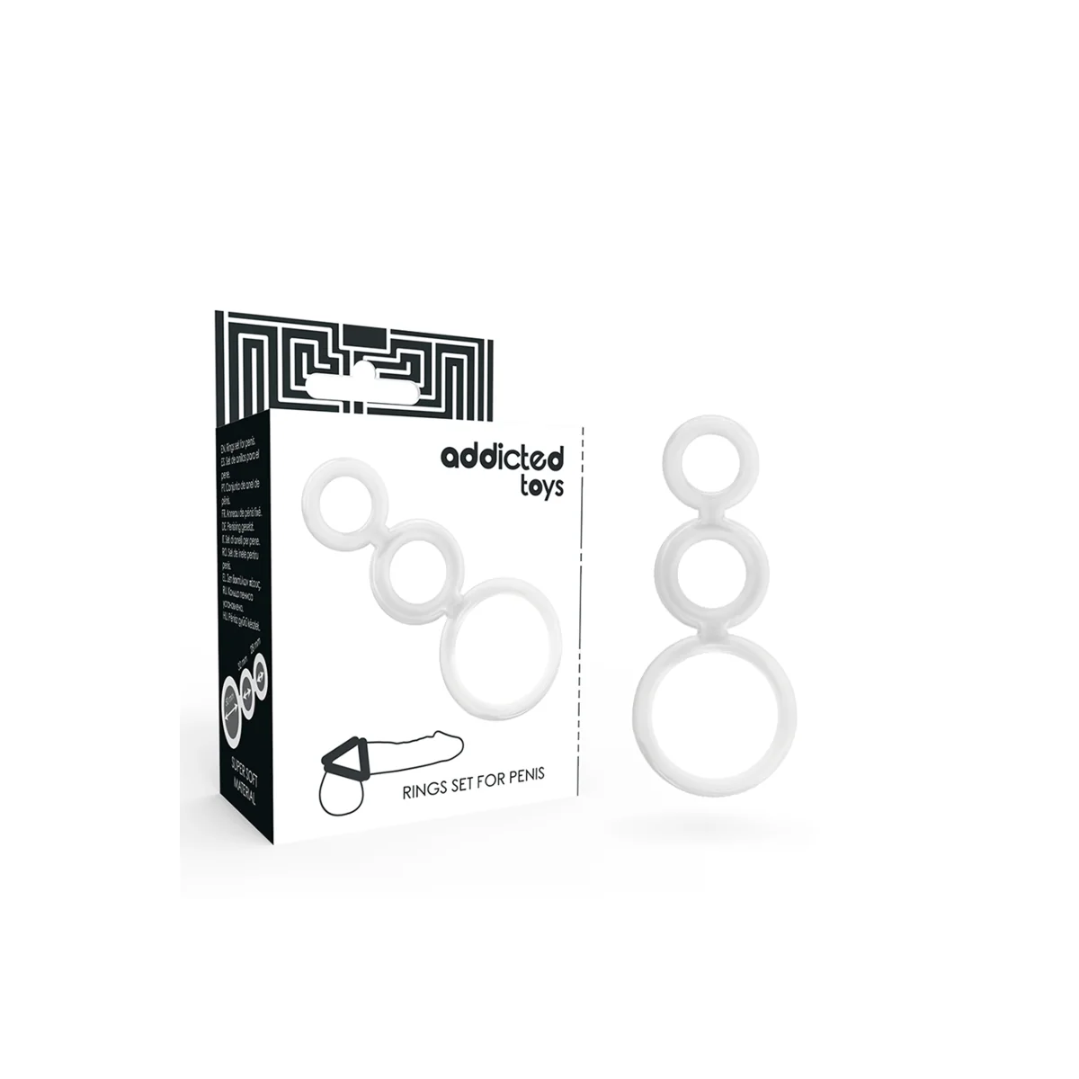 Ringset für Penis Transparent von Addicted Toys kaufen | Fesselliebe