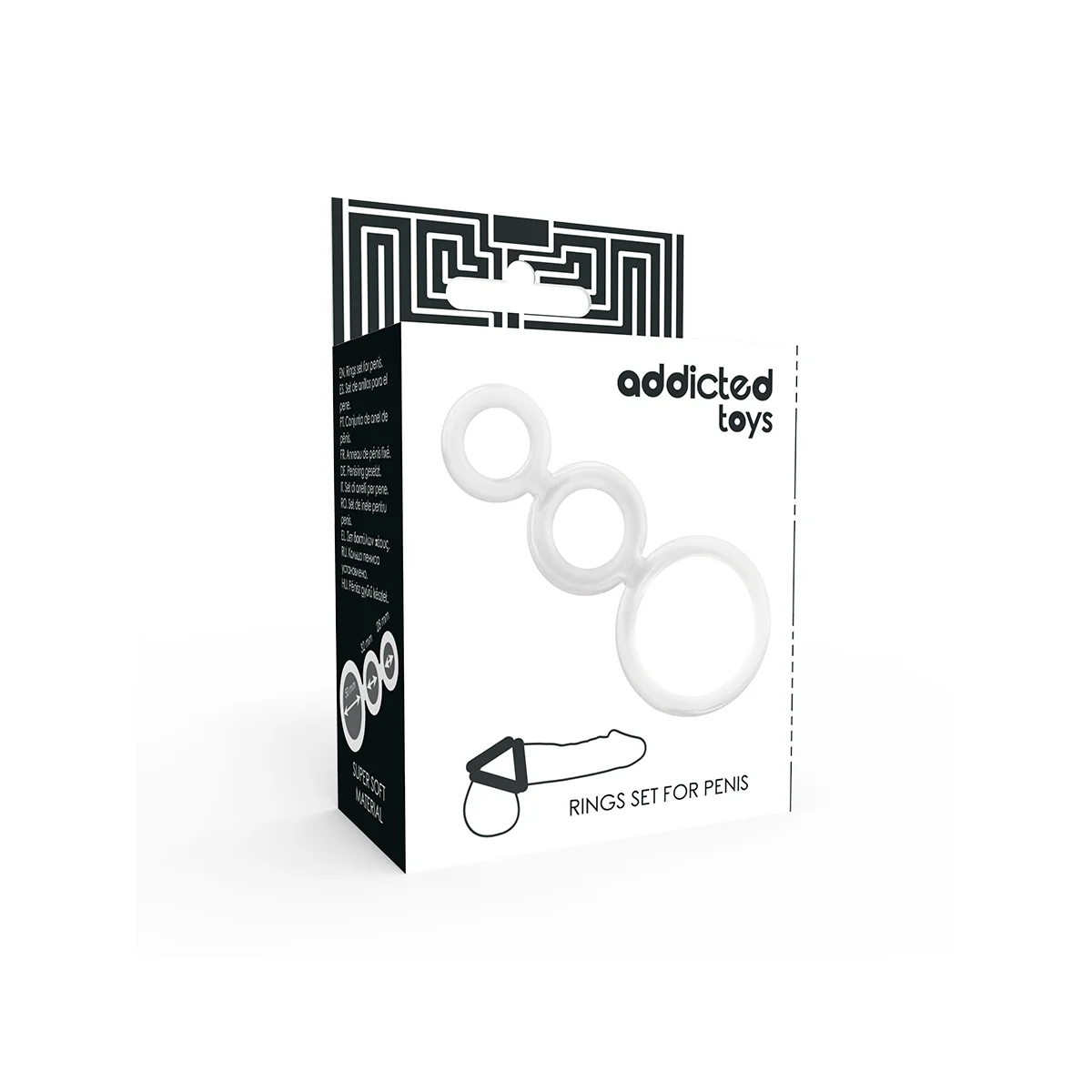 Ringset für Penis Transparent von Addicted Toys kaufen | Fesselliebe