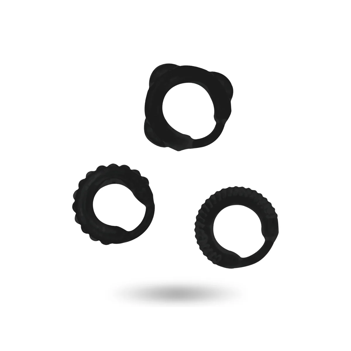 C-Ring-Set Schwarz von Addicted Toys kaufen | Fesselliebe