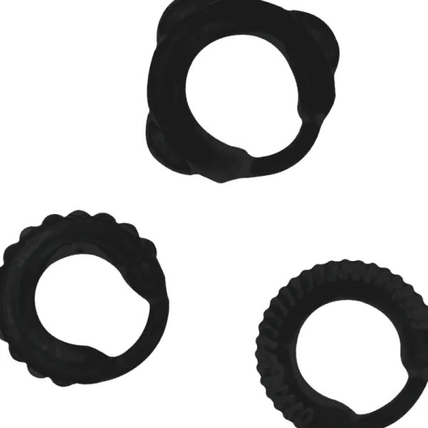 C-Ring-Set Schwarz von Addicted Toys kaufen | Fesselliebe