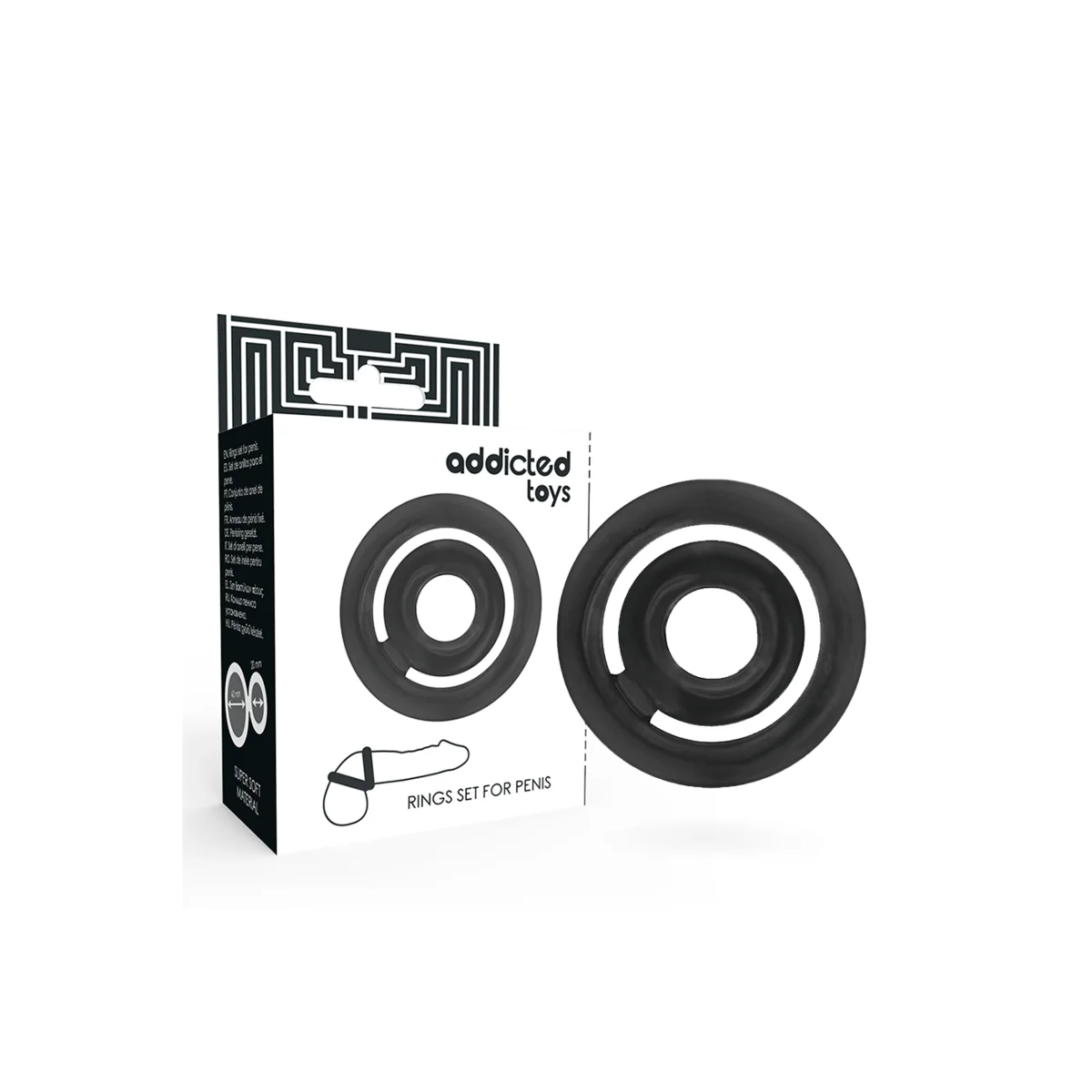 Potenz-C-Ring Penis Schwarz von Addicted Toys kaufen | Fesselliebe