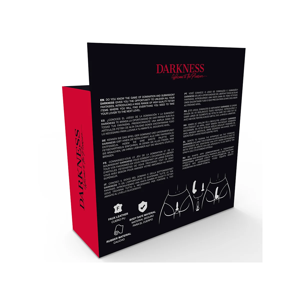 Höschen mit Plug und Auswechselbarem Dildo von Darkness Sensations kaufen | Fesselliebe