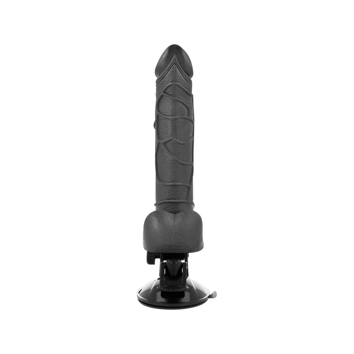 Realistischer Vibrator mit Fernbedienung Schwarz mit Hoden 19.5 cm -O- 4 cm von Basecock kaufen | Fesselliebe