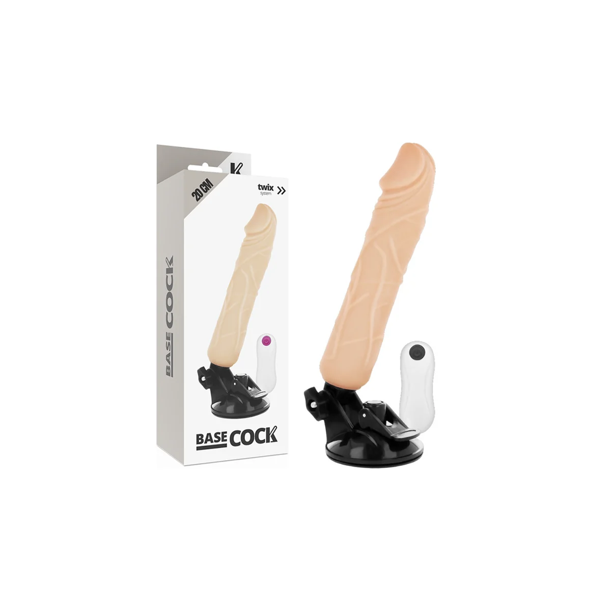 Realistischer Natürlicher mit Fernbedienungsvibrator 20 cm -O- 4 cm von Basecock kaufen | Fesselliebe