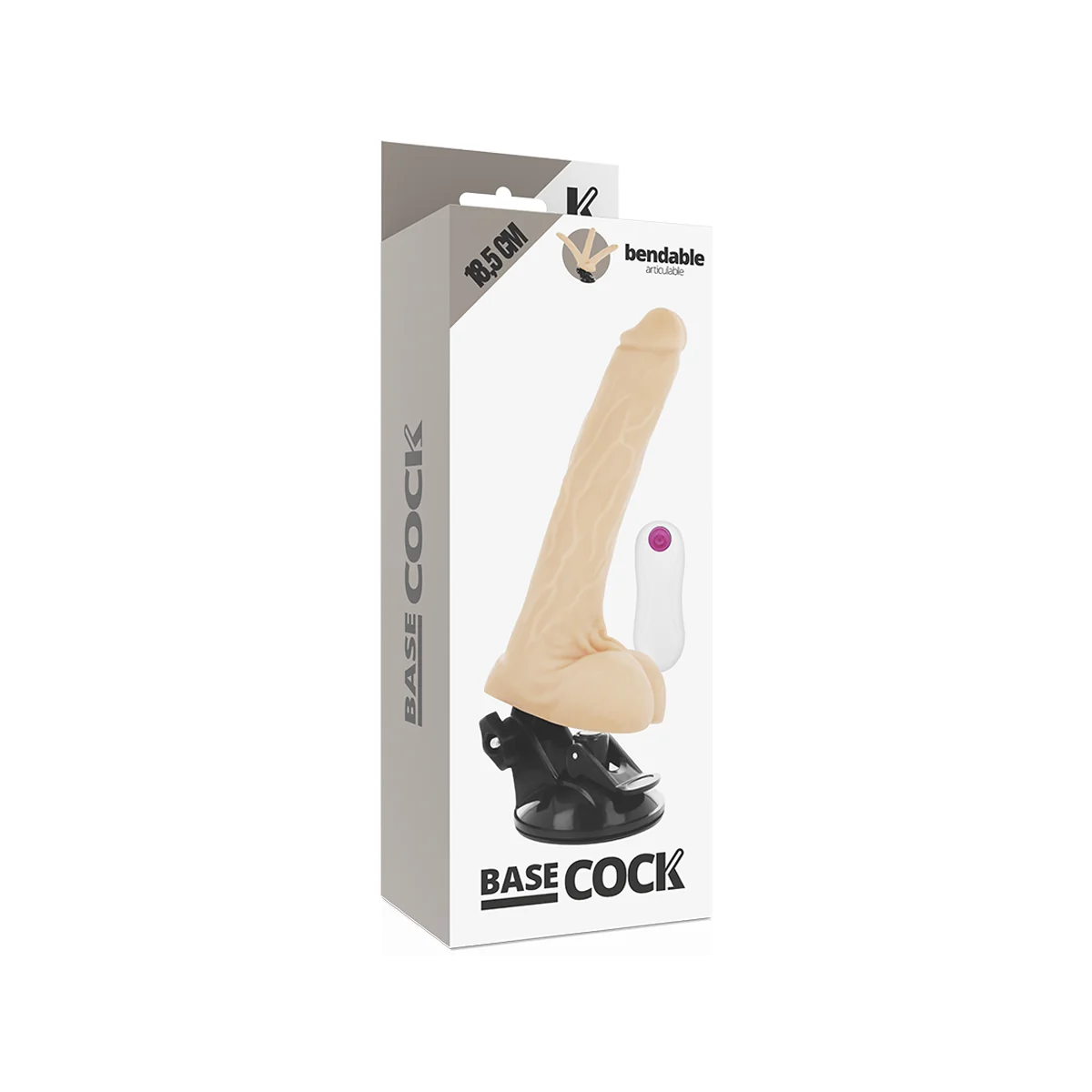 biegsamer Vibrator Natürlich mit Fernbedienung 18.5 cm -O- 4 cm von Basecock kaufen | Fesselliebe