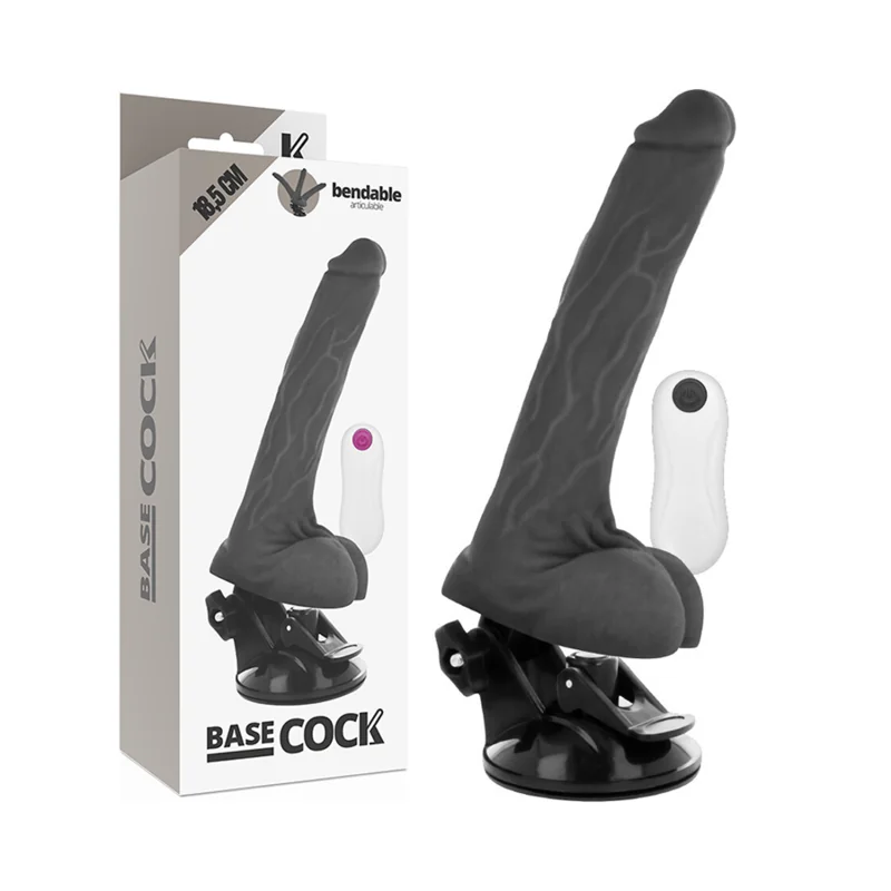 biegsamer Vibrator mit Fernbedienung Schwarz 18.5 cm -O- 4 cm von Basecock kaufen | Fesselliebe