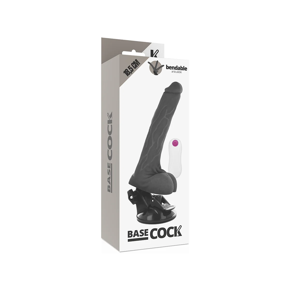 biegsamer Vibrator mit Fernbedienung Schwarz 18.5 cm -O- 4 cm von Basecock kaufen | Fesselliebe