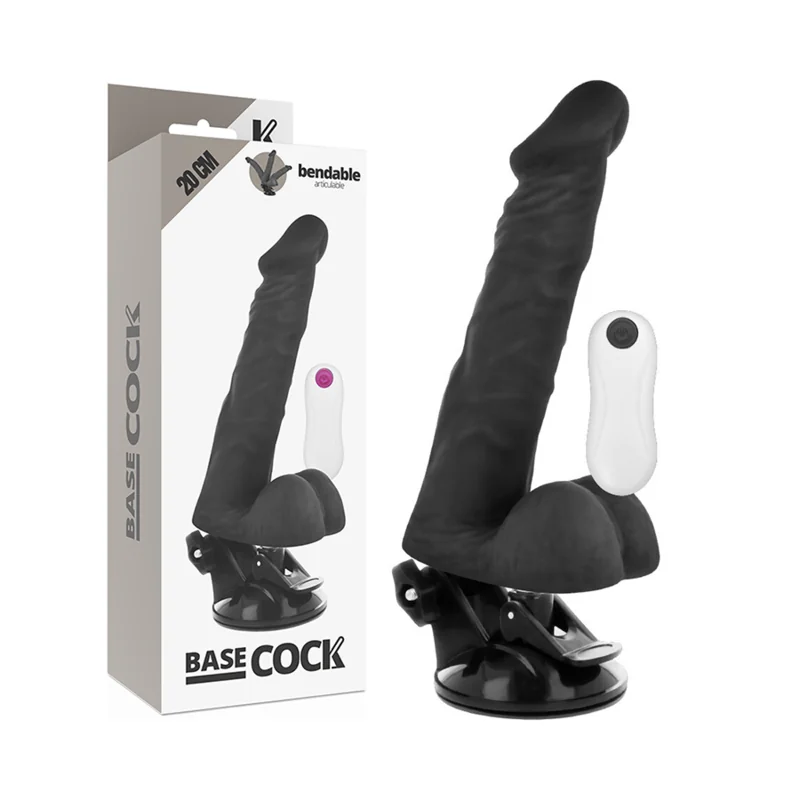 biegsamer Vibrator mit Fernbedienung Schwarz 20 cm -O- 4.5 cm von Basecock kaufen | Fesselliebe