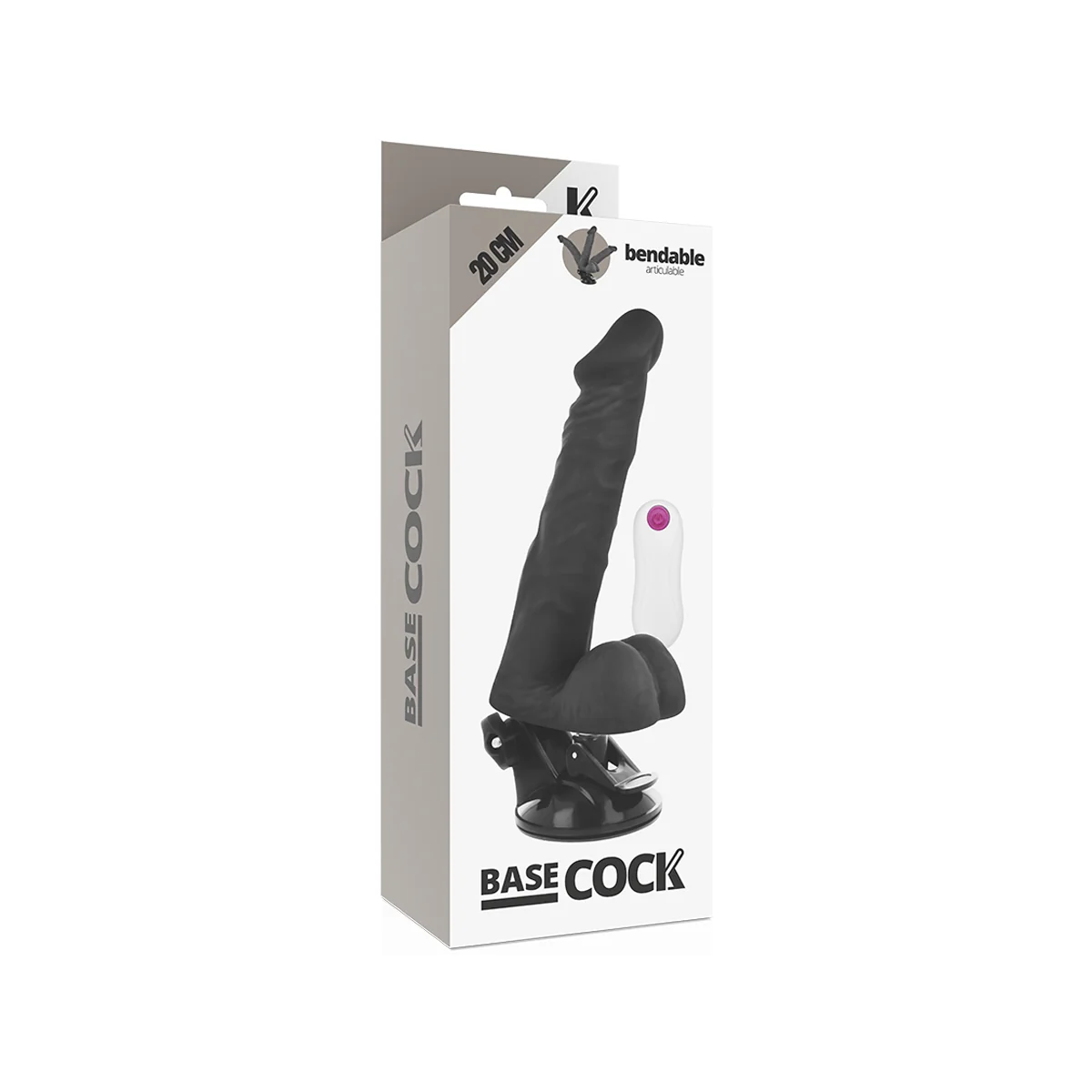 biegsamer Vibrator mit Fernbedienung Schwarz 20 cm -O- 4.5 cm von Basecock kaufen | Fesselliebe