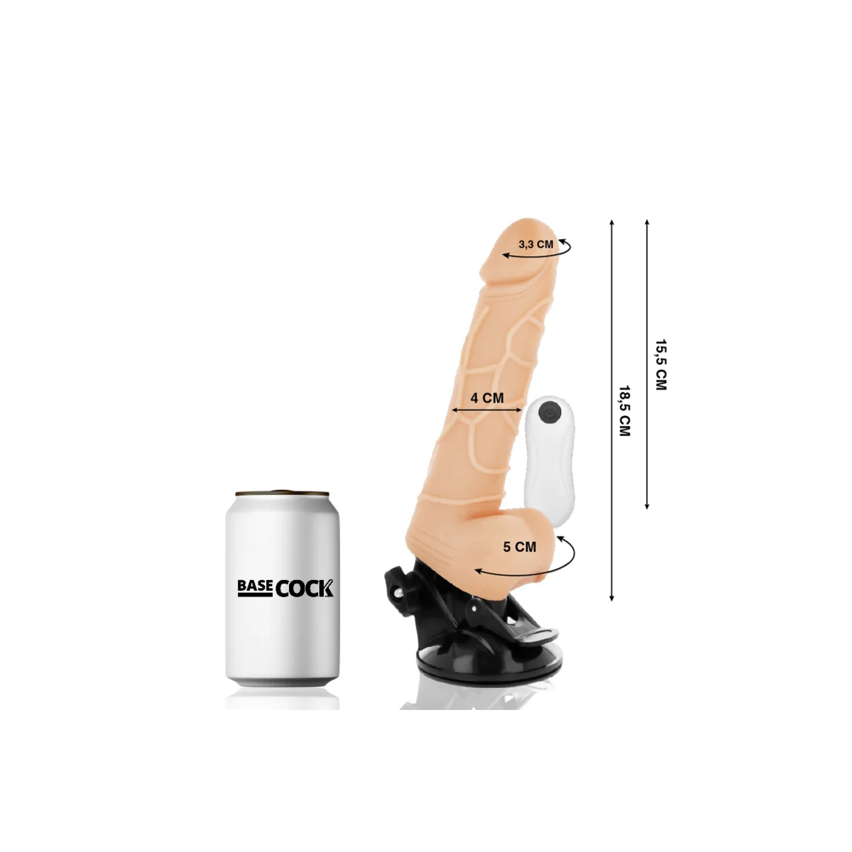 Realistischer Natürlicher mit Fernbedienung Vibrator 18.5 cm -O- 4cm von Basecock kaufen | Fesselliebe