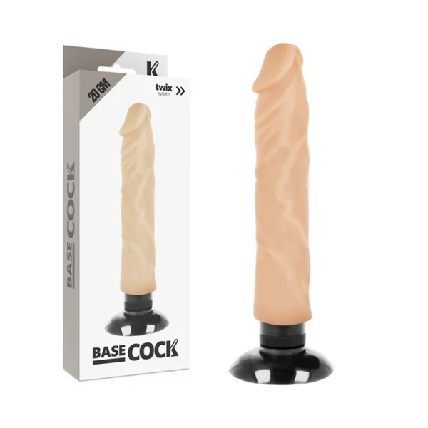 Realistischer Vibrator 2-1 Natürlich 20 cm -O- 4 cm von Basecock kaufen | Fesselliebe