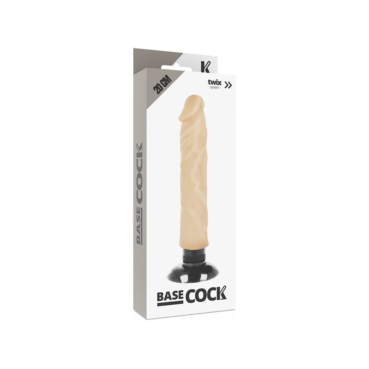 Realistischer Vibrator 2-1 Natürlich 20 cm -O- 4 cm von Basecock kaufen | Fesselliebe