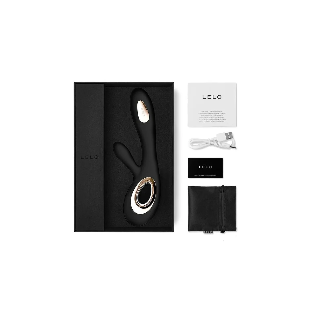 Soraya Wave Vibrator Kaninchen Schwarz von Lelo kaufen | Fesselliebe