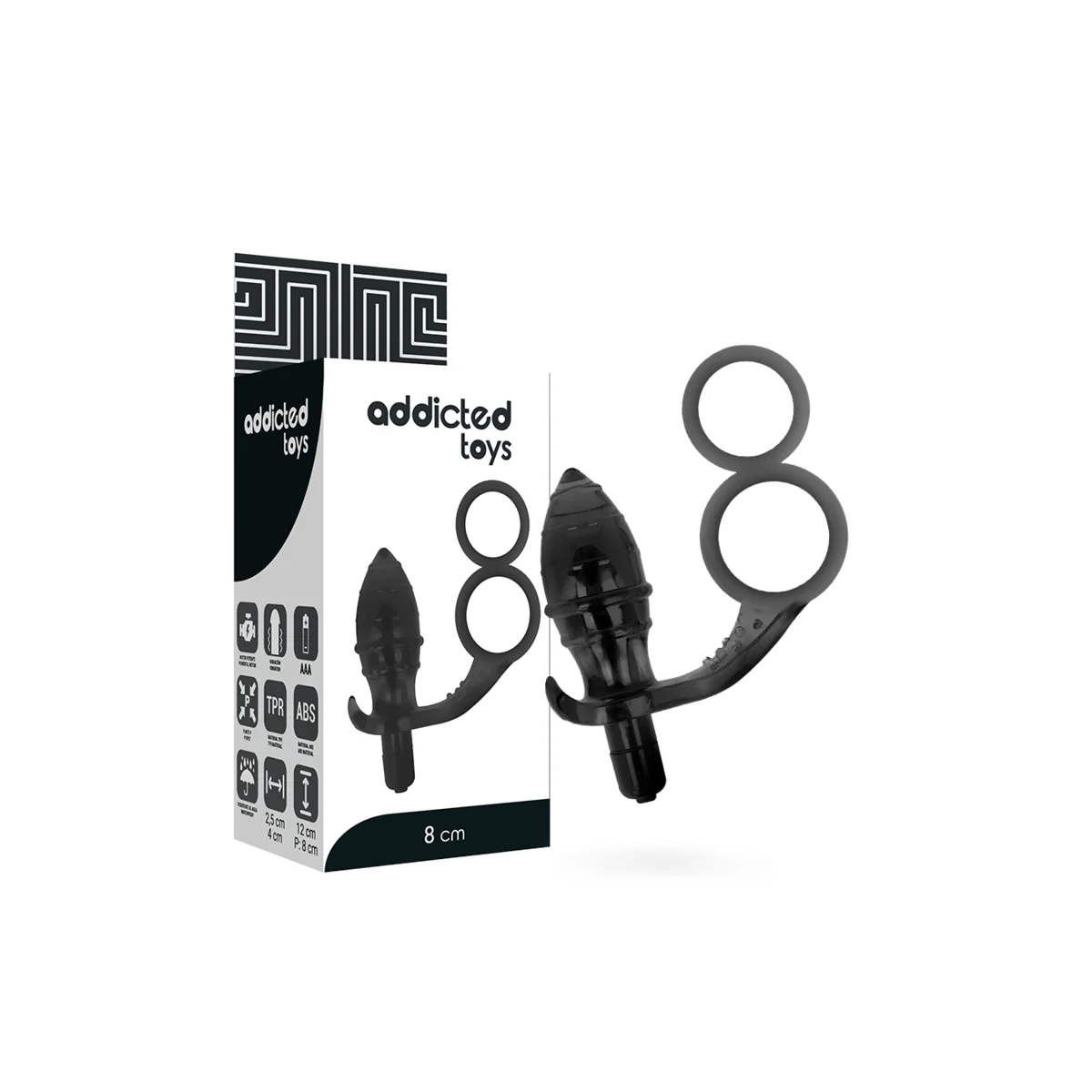 Analplug mit Doppeltem Schwarzen Ring von Addicted Toys kaufen | Fesselliebe