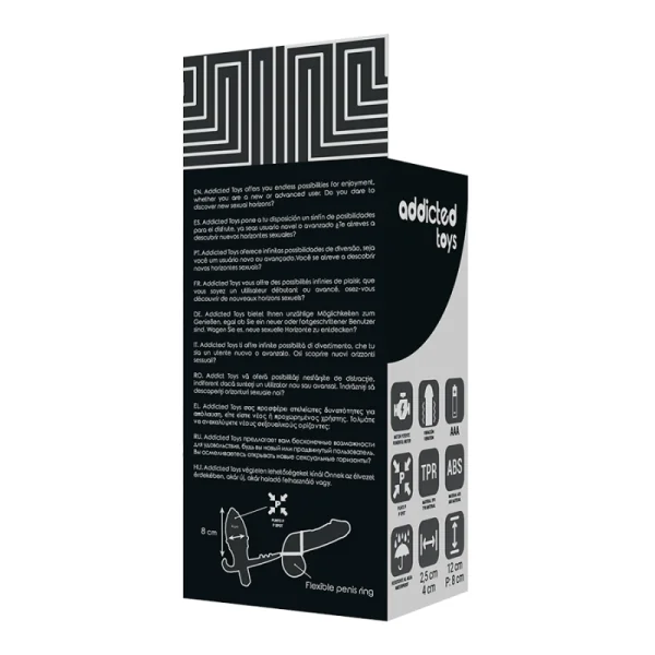 Analplug mit Doppeltem Schwarzen Ring von Addicted Toys kaufen | Fesselliebe