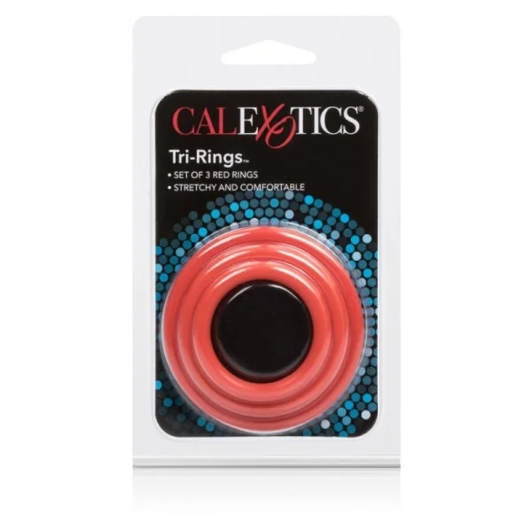 Tri-Rings Set Rot von Calexotics kaufen | Fesselliebe