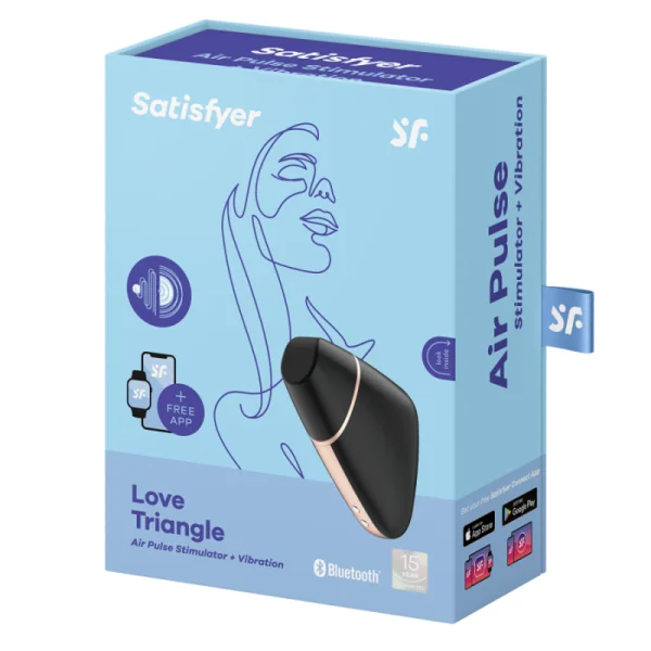 Love Triangle Stimulator & Vibrator Schwarz von Satisfyer Connect kaufen | Fesselliebe
