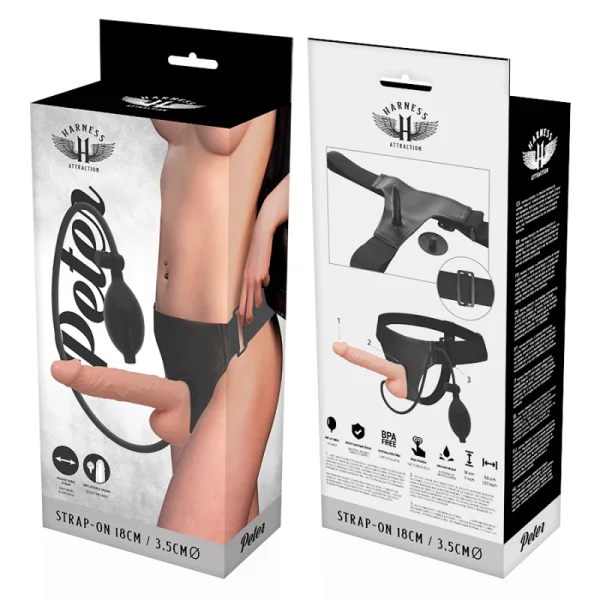 Rnes Peter mit Aufblasbarem Penis 18 cm -O- 3.5 cm von Harness Attraction kaufen | Fesselliebe
