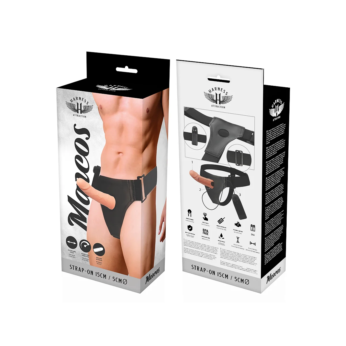 Rnes Hohlrahmen mit Vibrator 15 cm -O- 5 cm von Harness Attraction kaufen | Fesselliebe