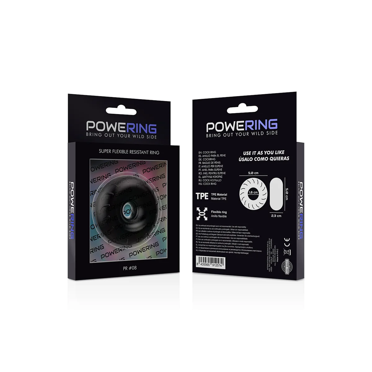 Super Flexibler und Widerstandsfähiger Penisring 5cm Pr08 Schwarz von Powering kaufen | Fesselliebe