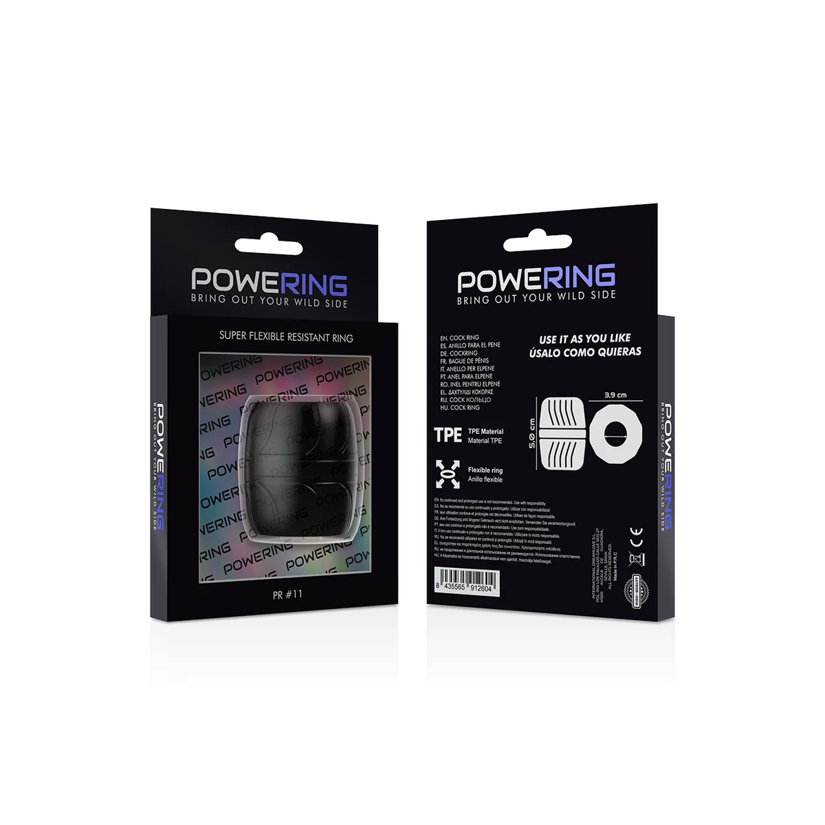 Super Flexibler und Widerstandsfähiger Penisring 5 cm Pr11 Schwarz von Powering kaufen | Fesselliebe