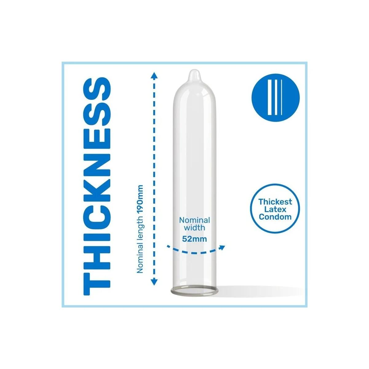 Extra-Kondom Extra Dick 3 Stück von Pasante kaufen | Fesselliebe