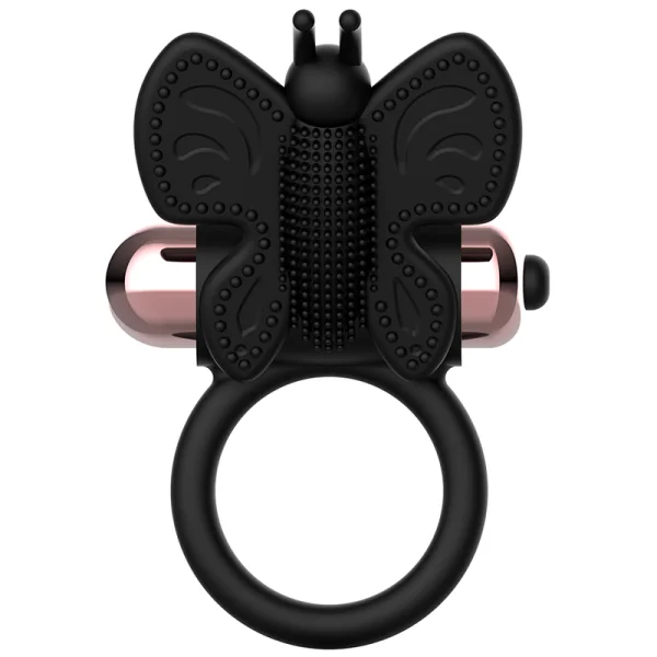 Cockring Schmetterling mit Vibrator Schwarz/ Gold von Coquette Toys kaufen | Fesselliebe
