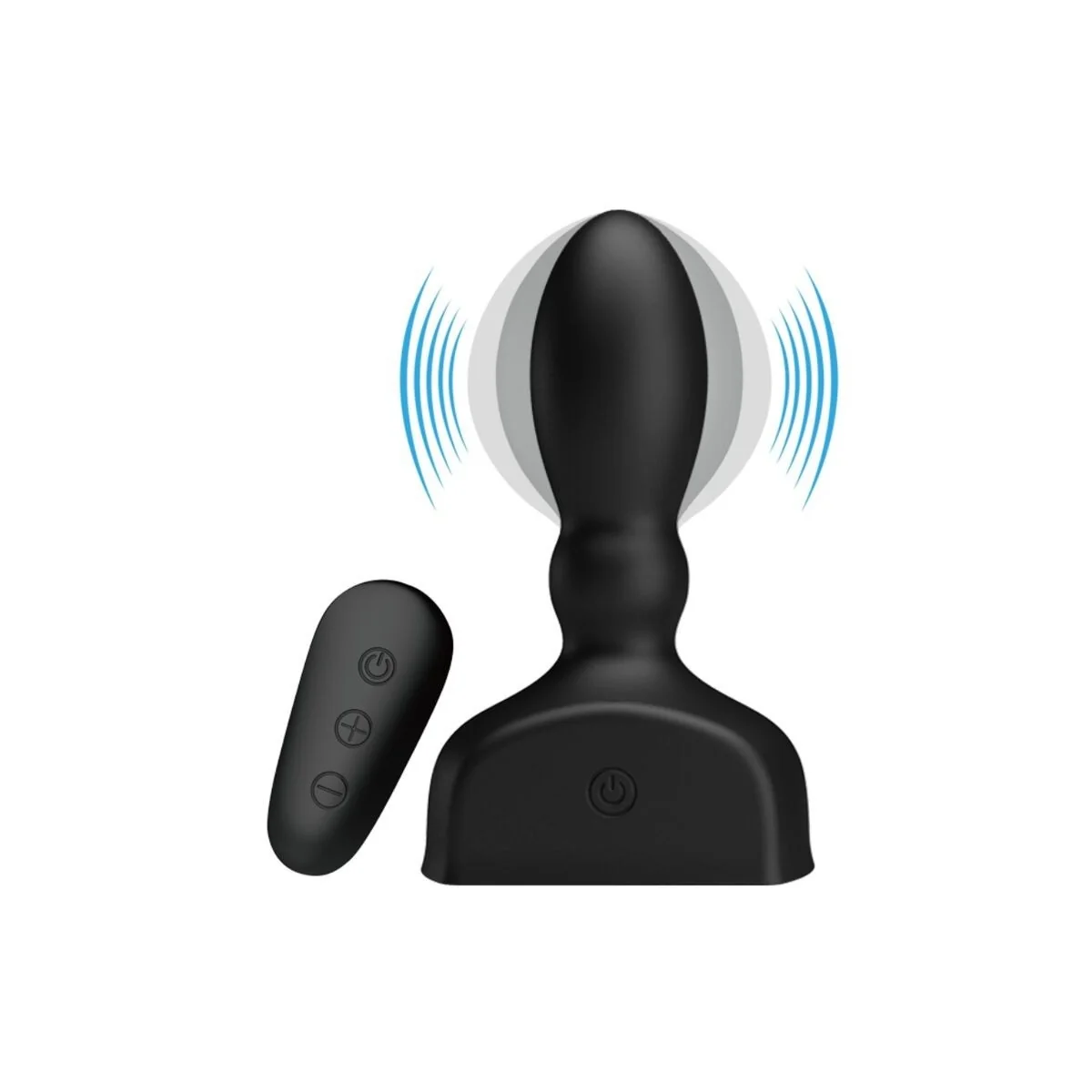 Schwarzer Aufblasbarer Analstecker mit Fernbedienung von Mr Play kaufen | Fesselliebe