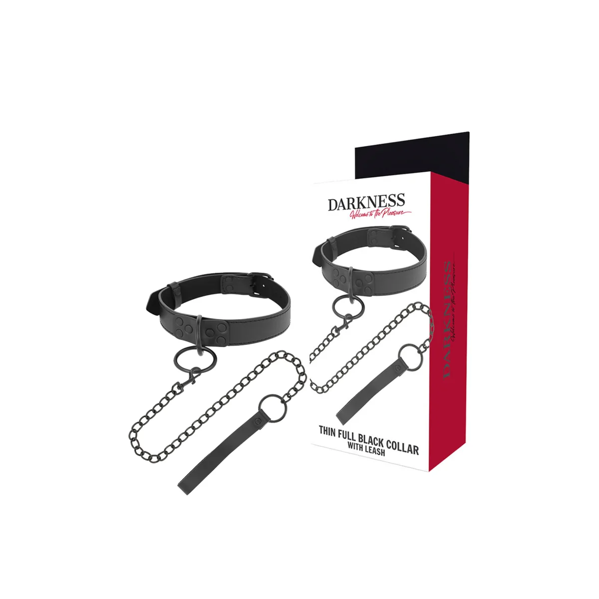 Schwarze Halskette mit Kette von Darkness Bondage kaufen | Fesselliebe