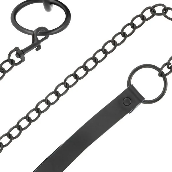 Schwarze Halskette mit Kette von Darkness Bondage kaufen | Fesselliebe