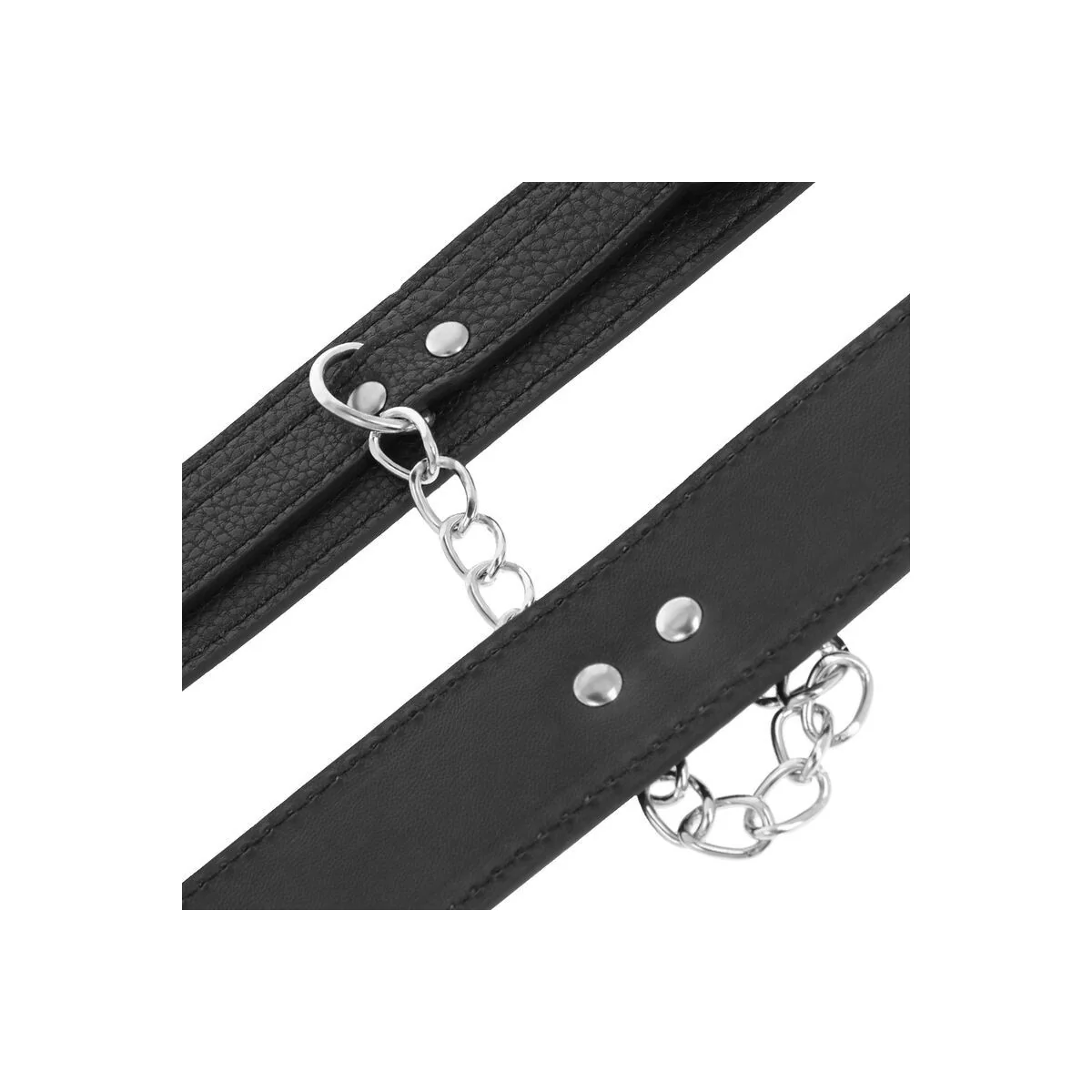 Handschellen aus Schwarzem Strukturiertem Leder von Darkness Bondage kaufen | Fesselliebe