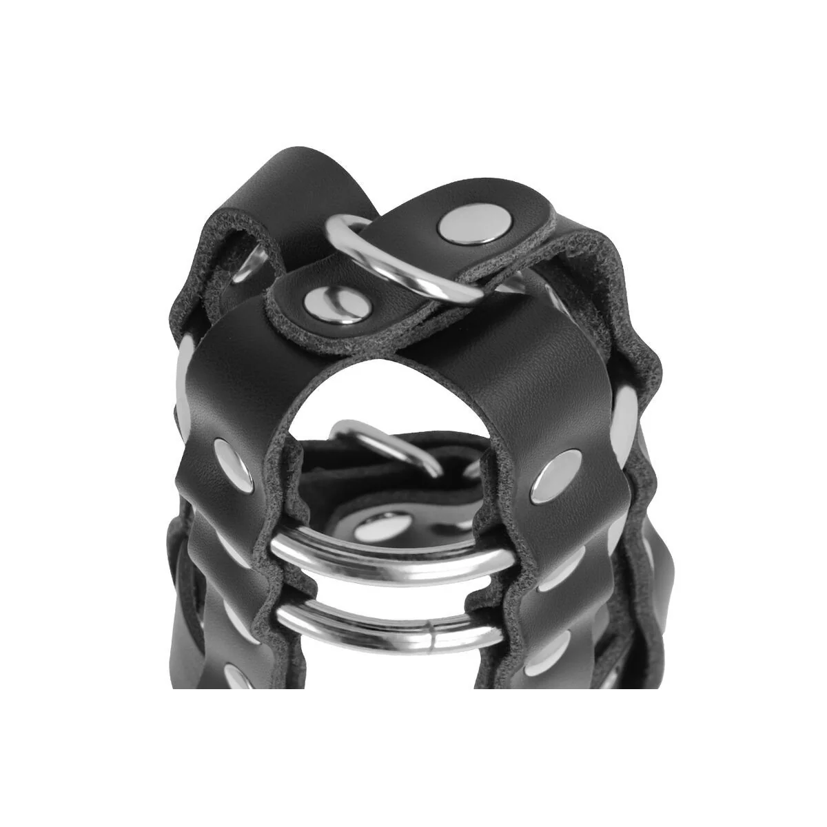 Keuschheitskfig aus Leder mit Schloss von Darkness Bondage kaufen | Fesselliebe