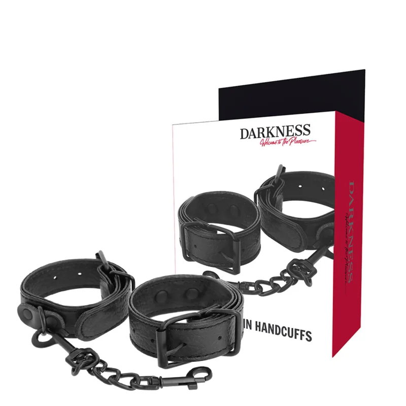 Breite, Dünne Texturierte Handschellen von Darkness Bondage kaufen | Fesselliebe